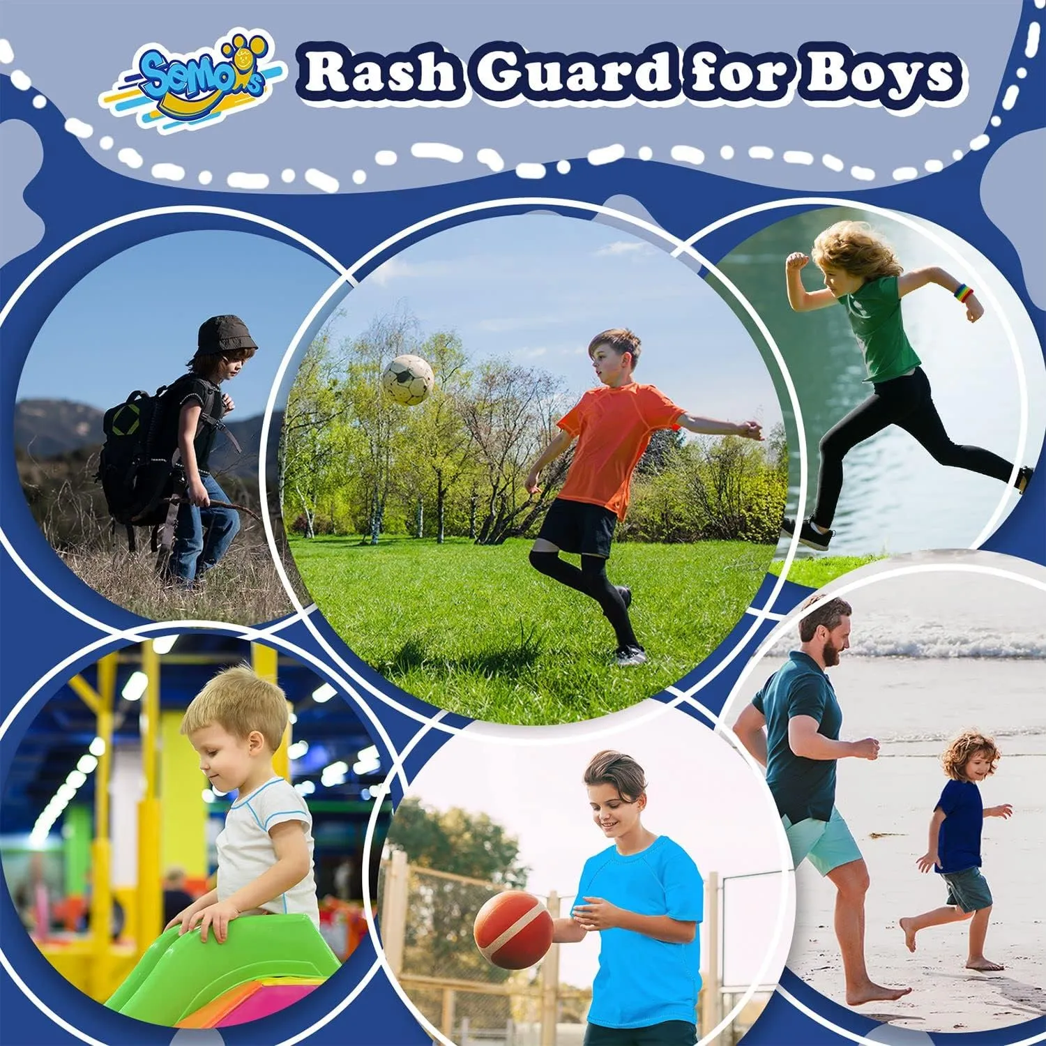 Boys Rash Guard Swim Shirt Short Sleeve Swimwear Toddler Kids Youth Rashguard Water Shirt UPF  50 Quick Dry Shirt