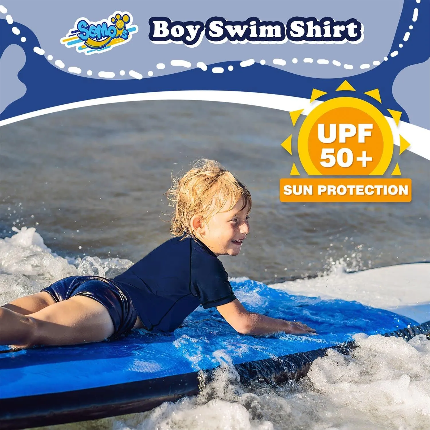 Boys Rash Guard Swim Shirt Short Sleeve Swimwear Toddler Kids Youth Rashguard Water Shirt UPF  50 Quick Dry Shirt