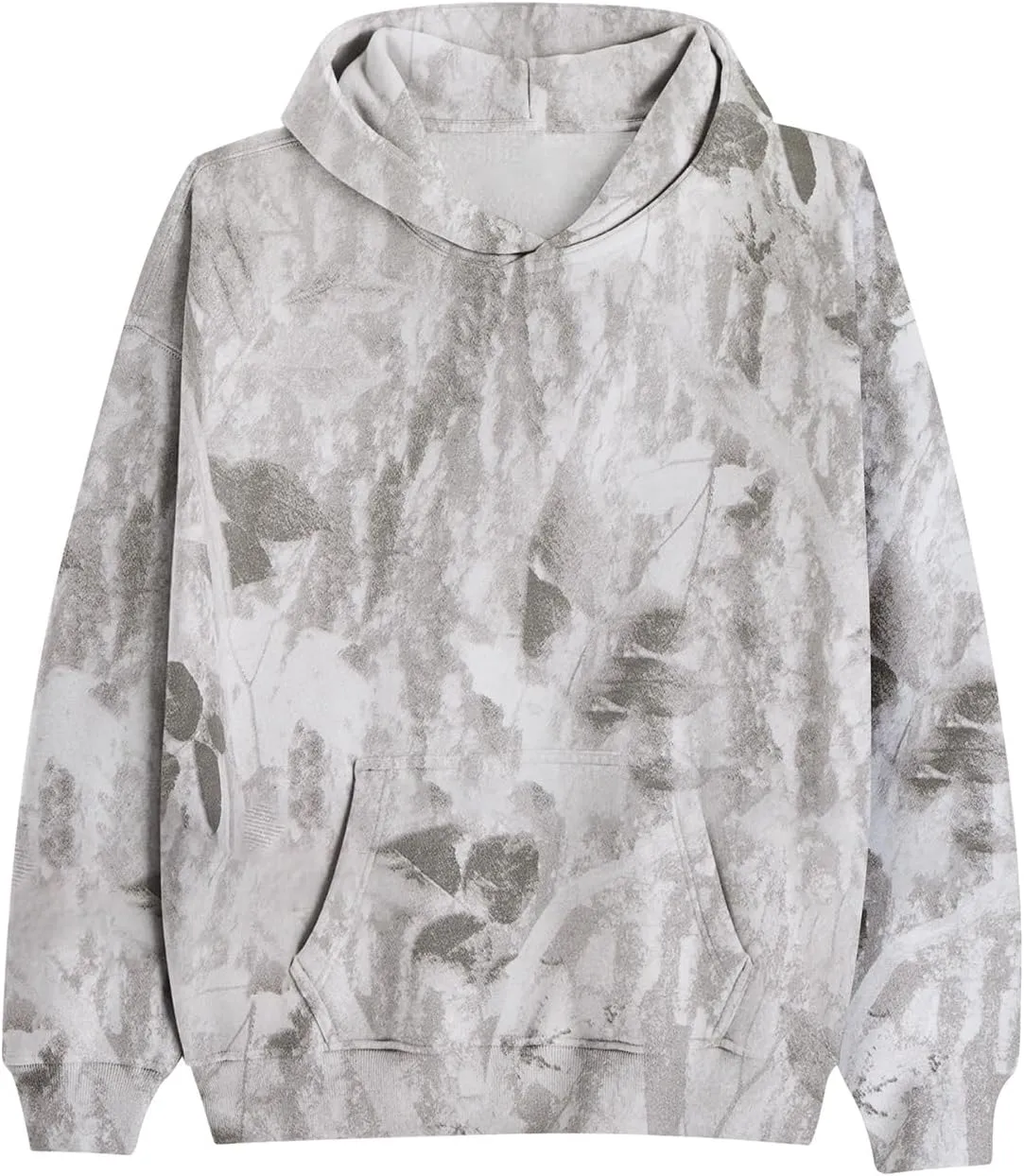 Camo Hoodie Womens Maple Leaf Print Oversized Hooded Sweatshirt Pullover Loose Casual Top Workout Athletic Hoodies