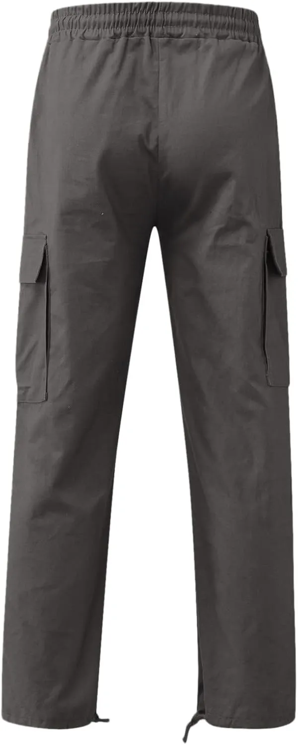 Cargo Pants for Men Baggy Casual Wild Work Joggers Athletic Pants Hiking Trousers Outdoor Wearing Track Pants with Pockets