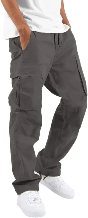 Cargo Pants for Men Baggy Casual Wild Work Joggers Athletic Pants Hiking Trousers Outdoor Wearing Track Pants with Pockets