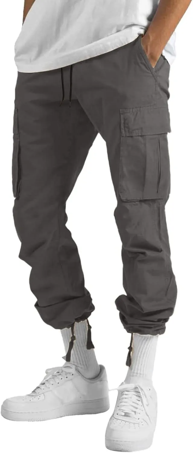 Cargo Pants for Men Baggy Casual Wild Work Joggers Athletic Pants Hiking Trousers Outdoor Wearing Track Pants with Pockets