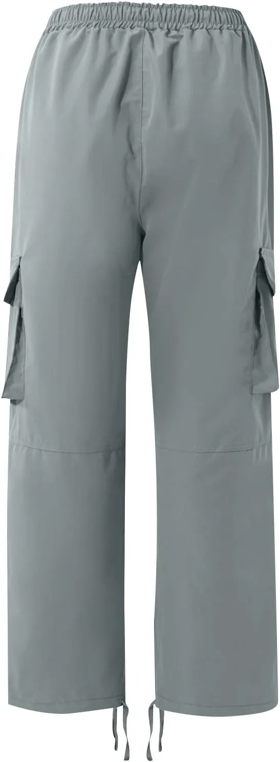 Cargo Pants for Men Baggy Drawstring Elastic Waist Sweatpants Stylish with Pockets Work Pants 2024 Joggers Trousers