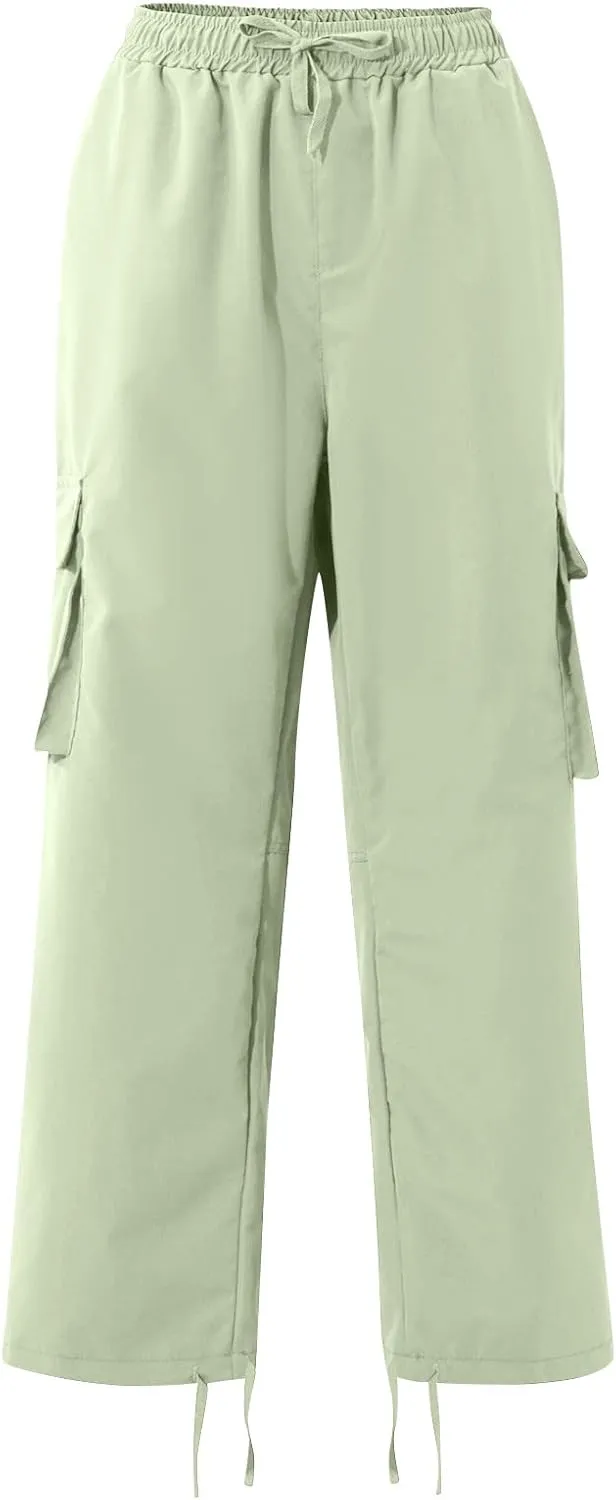 Cargo Pants for Men Baggy Elastic Waist Drawstring Pants with Multi Pockets Fashion Sweatpants 2024 Joggers Trousers