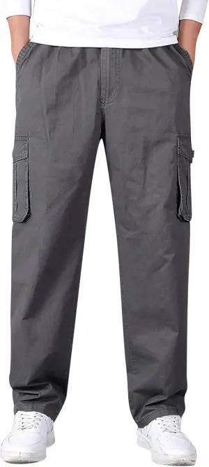 Cargo Pants for Men Big and Tall, Loose Jogger Pants High Street Sports Outdoor Running Sweater Trousers Cargo Pants