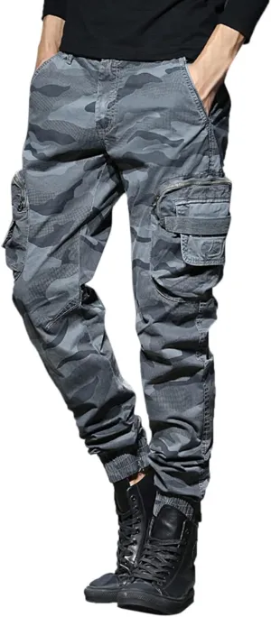 Cargo Pants for Men Relaxed Fit Casual Lightweight Elastic Waist Drawstring Beach Pants for Men Jogger Yoga Trousers