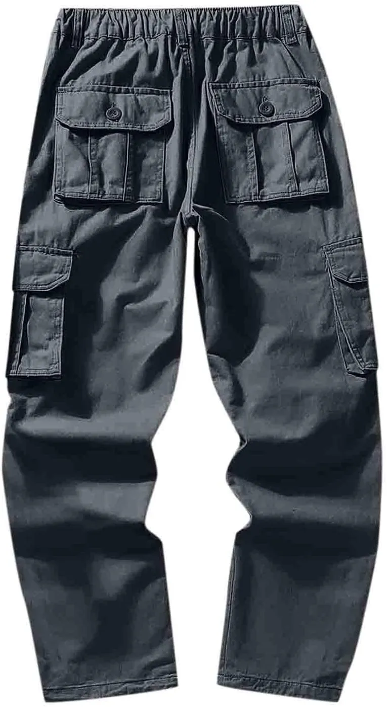 Cargo Pants for Men Relaxed Fit Men's Slim Joggers Gym Workout Pants Sport Training Tapered Sweatpants with Pockets
