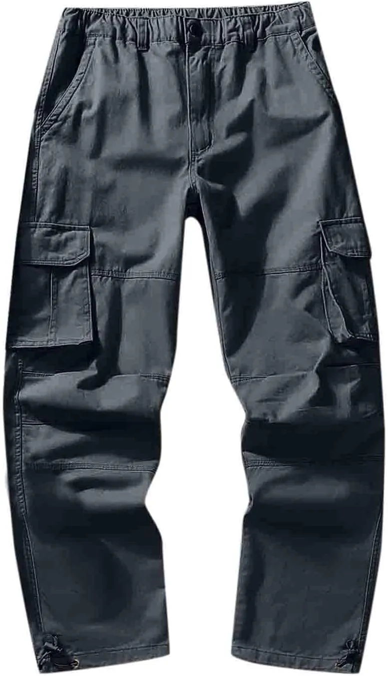 Cargo Pants for Men Relaxed Fit Men's Slim Joggers Gym Workout Pants Sport Training Tapered Sweatpants with Pockets