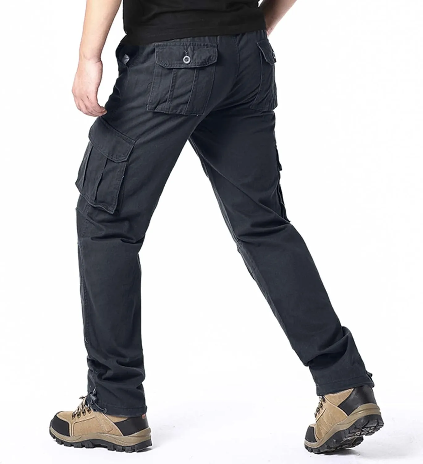 Cargo Pants for Men Relaxed Fit Men's Slim Joggers Gym Workout Pants Sport Training Tapered Sweatpants with Pockets