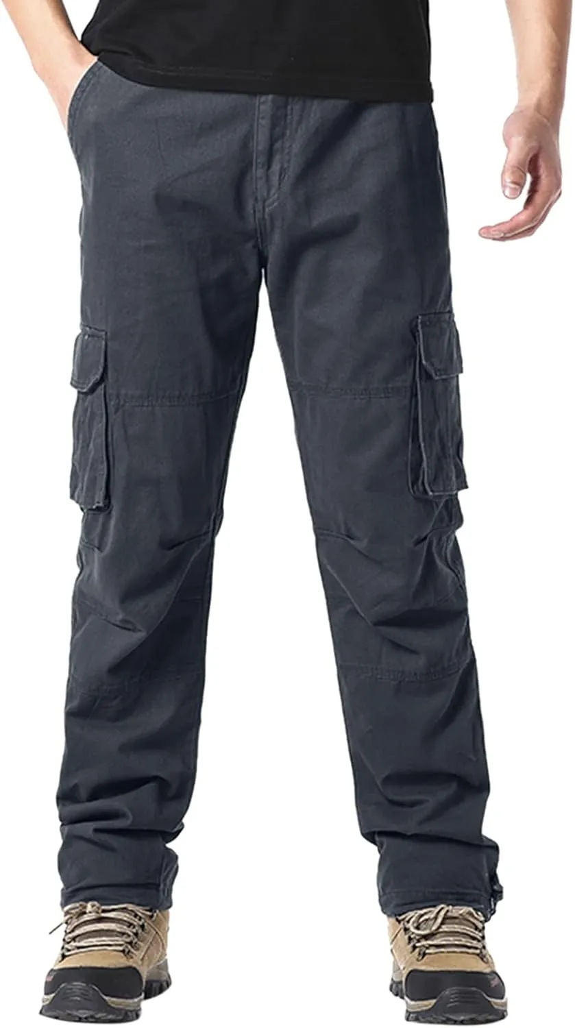 Cargo Pants for Men Relaxed Fit Men's Slim Joggers Gym Workout Pants Sport Training Tapered Sweatpants with Pockets