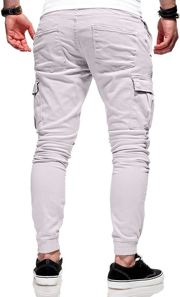 Cargo Sweatpants for Men Big and Tall Athletic Pants for Men Mens Autumn and Winter High Street Fashion Leisure Loose