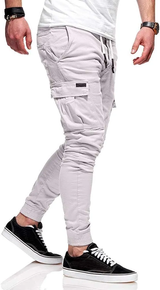 Cargo Sweatpants for Men Big and Tall Athletic Pants for Men Mens Autumn and Winter High Street Fashion Leisure Loose