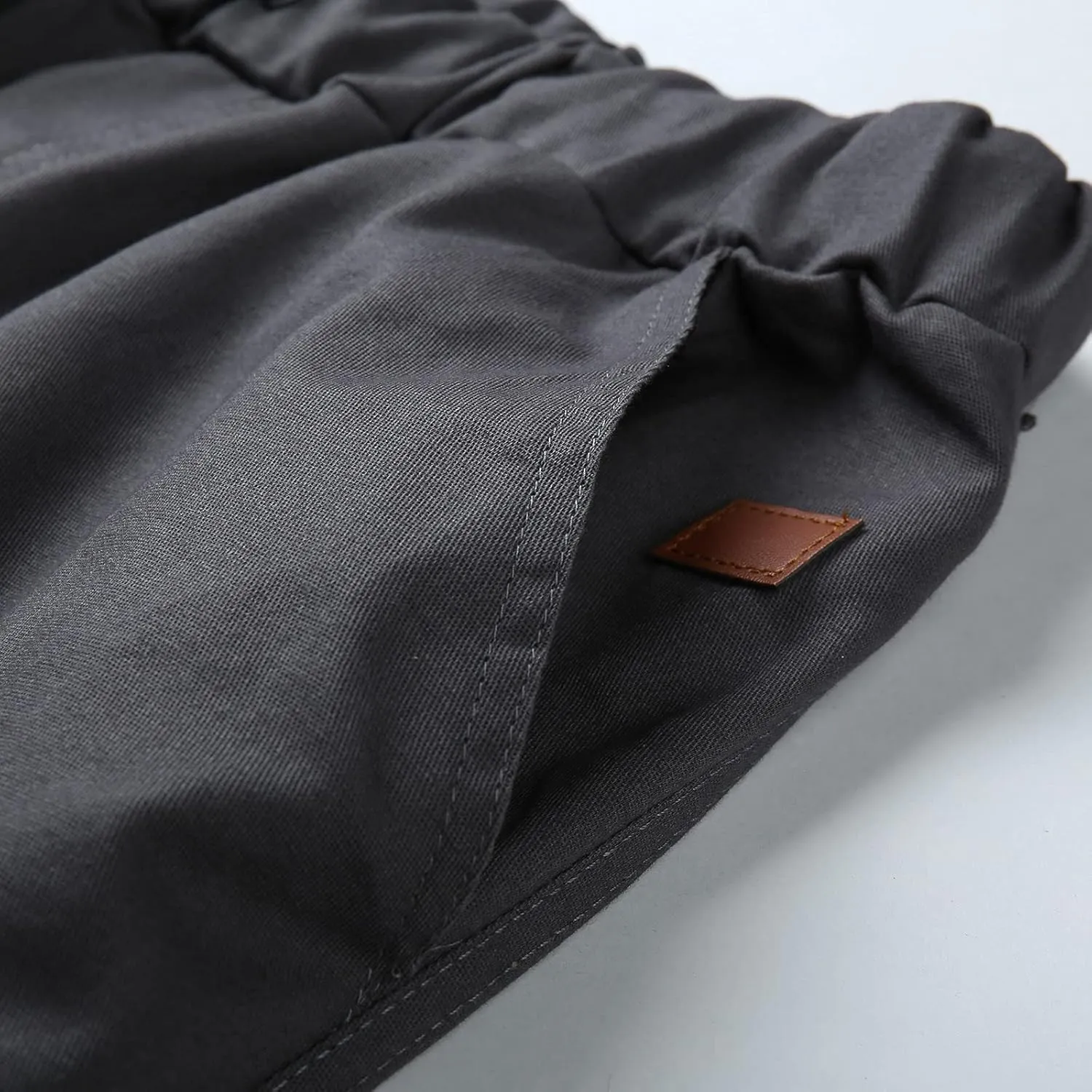 Cargo Sweatpants for Men Big and Tall Fleece Joggers Elastic Waist Baggy Drawstring Trousers Sweat Pants with Pockets
