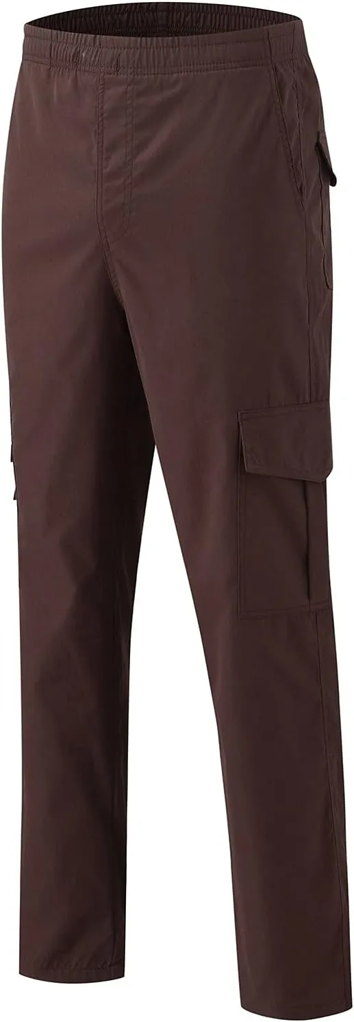 Cargo Sweatpants for Men Big and Tall Jogger Pant Men's Fleece Lined Cargo Sweatpants Open Bottom Straight Leg Casual