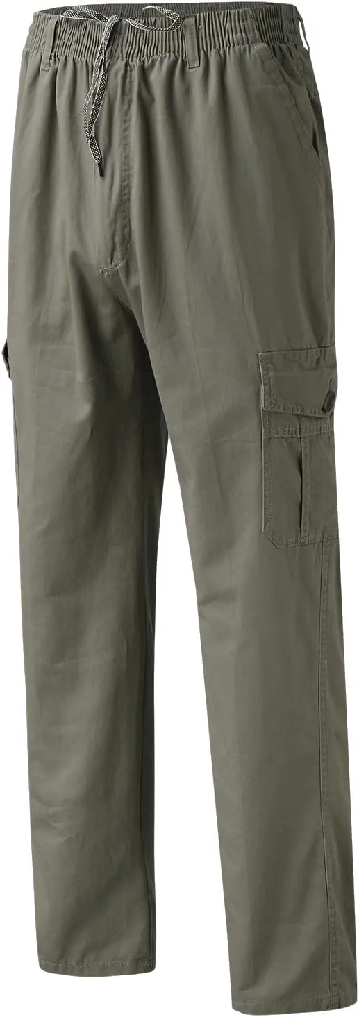 Cargo Sweatpants for Men Big and Tall Pockets Men's Winter Cargo Pants Thick Fleece Joggers Loose Sport Long Trousers