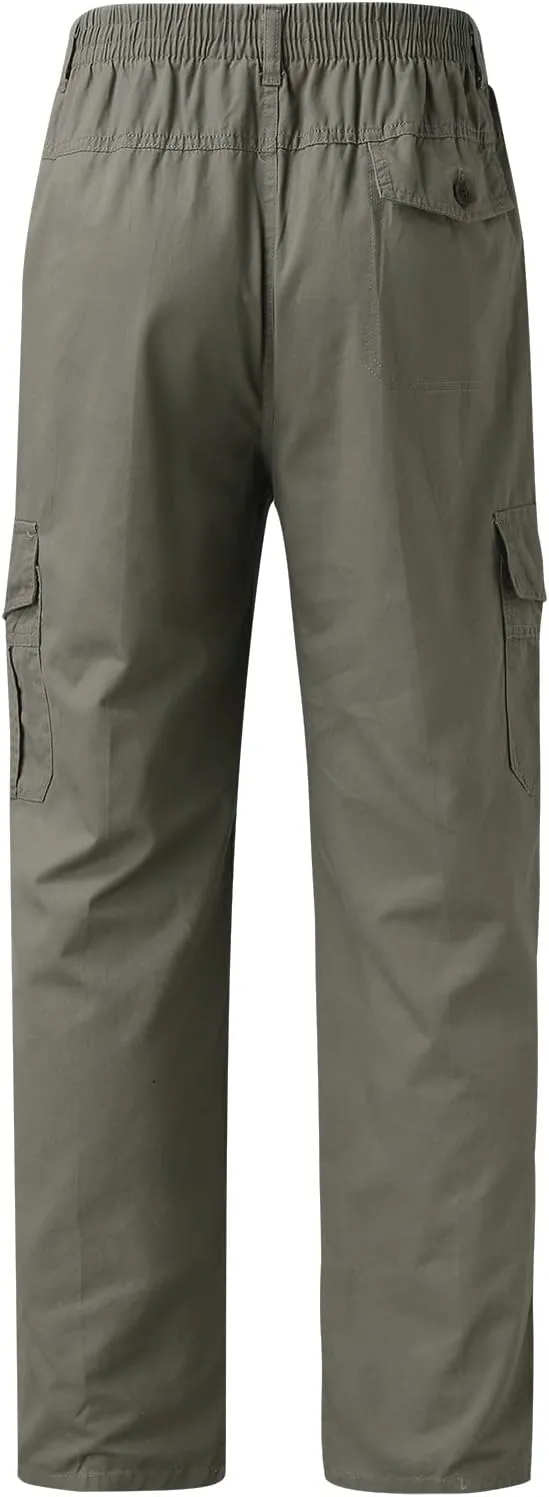 Cargo Sweatpants for Men Big and Tall Pockets Men's Winter Cargo Pants Thick Fleece Joggers Loose Sport Long Trousers