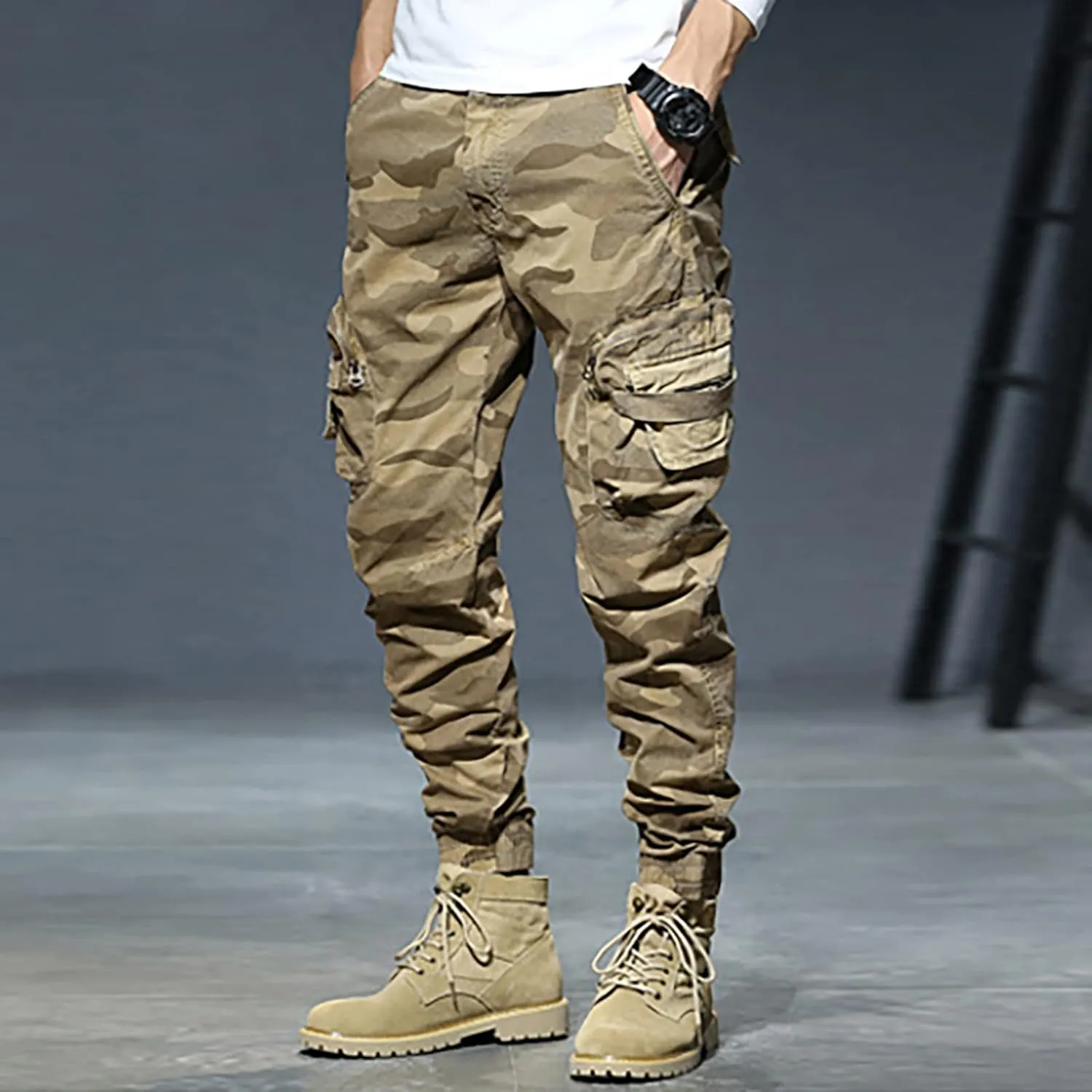 Cargo Sweatpants for Men Lounge Pants Mens Casual Cargo Pants Sports Sweatpants Running Trousers with Pockets Jogger