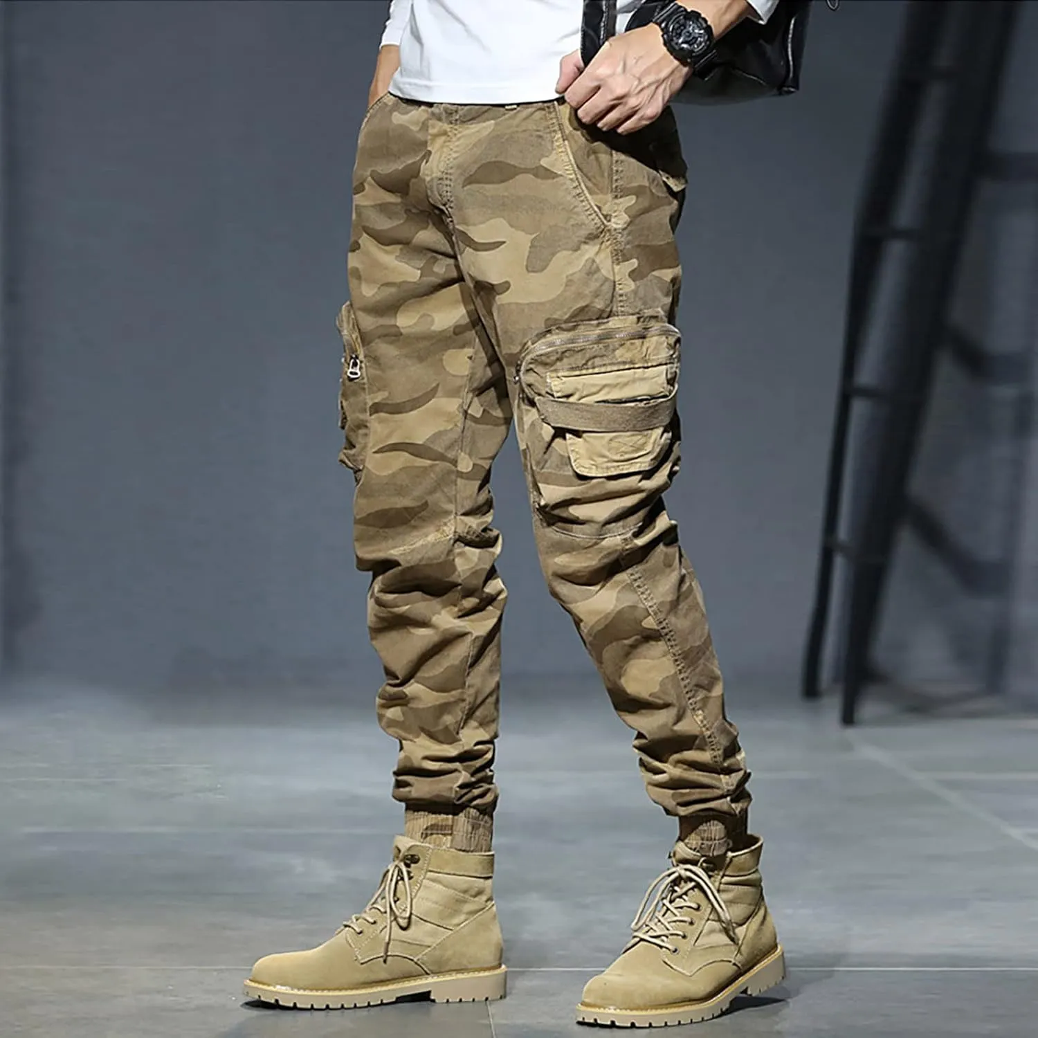 Cargo Sweatpants for Men Lounge Pants Mens Casual Cargo Pants Sports Sweatpants Running Trousers with Pockets Jogger