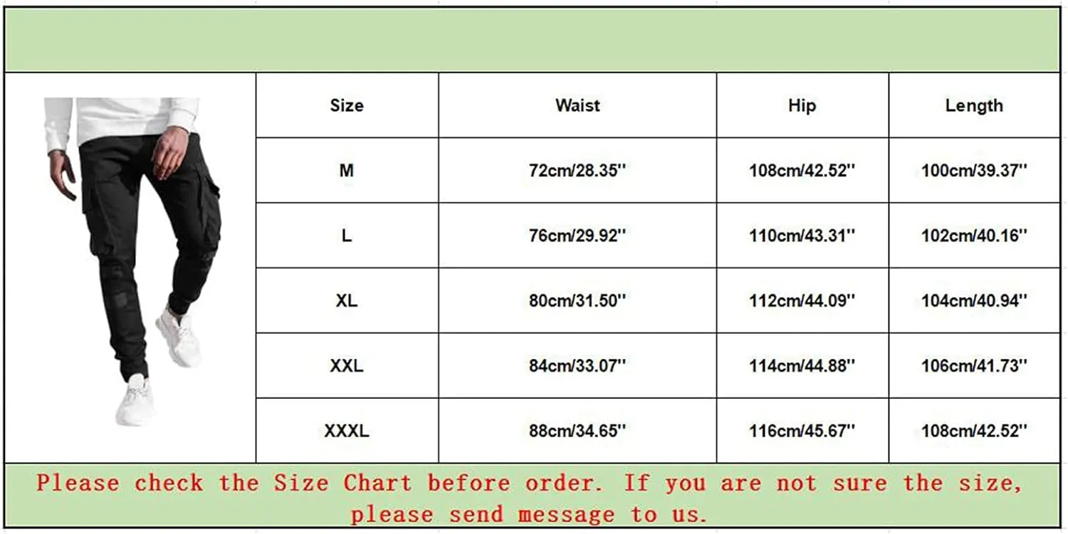 Cargo Sweatpants for Men Mens Lounge Pants Pants with Elastic Drawstring Waist Men's Jogger Pants Baggy Goth Techwear
