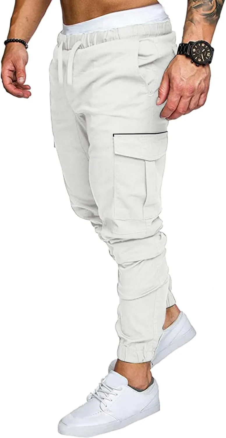Cargo Sweatpants for Men Mens Lounge Pants Stretch Pant Mens Linen Loose Casual Lightweight Elastic Waist Yoga Beach
