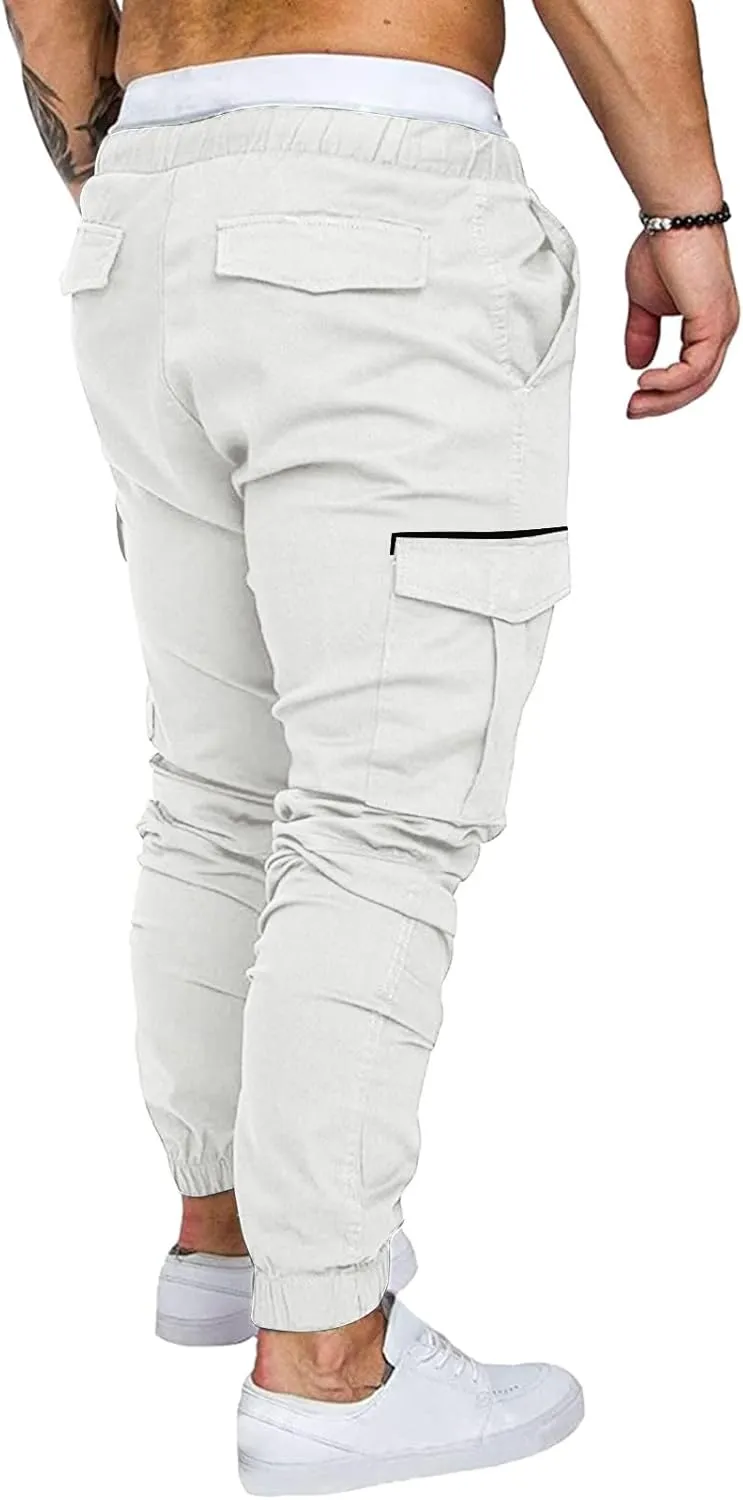 Cargo Sweatpants for Men Mens Lounge Pants Stretch Pant Mens Linen Loose Casual Lightweight Elastic Waist Yoga Beach