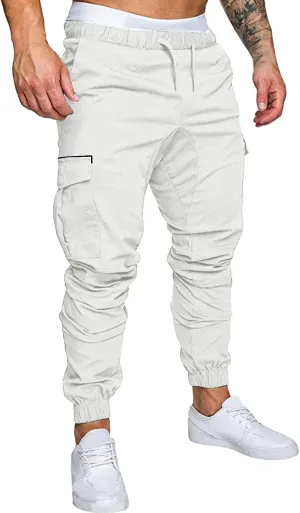 Cargo Sweatpants for Men Mens Lounge Pants Stretch Pant Mens Linen Loose Casual Lightweight Elastic Waist Yoga Beach