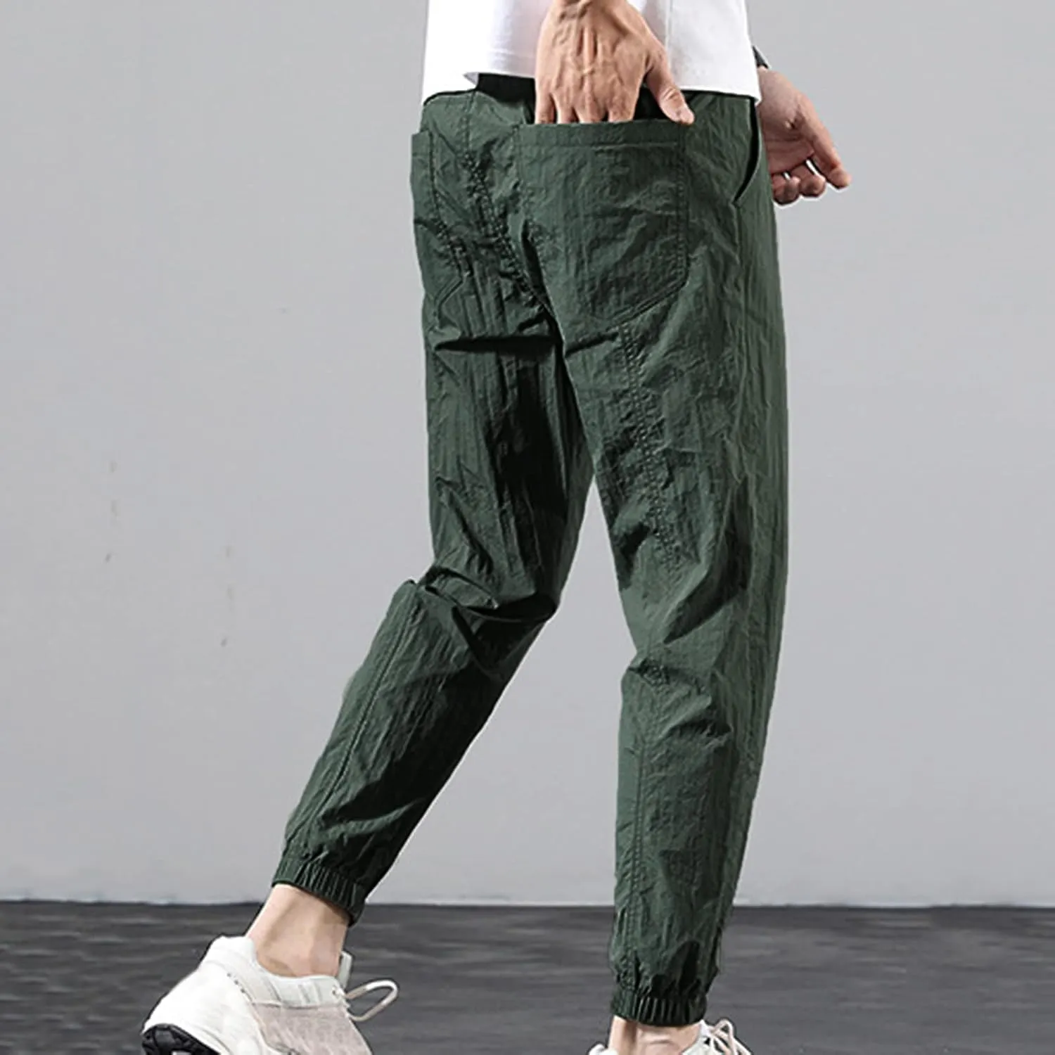 Cargo Sweatpants for Men Mens Lounge Pants Work Casual Jogger Sweatpants for Men Multi-Pocket Cargo Pants Drawstring