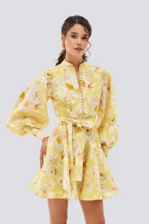 Cassiope Balloon Sleeve Floral Mini Dress