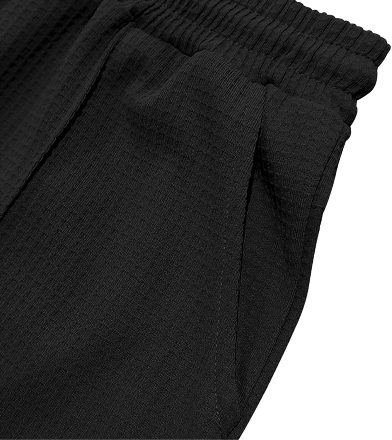 Casual Pants for Men Waffle Knit Yoga Pants Soft Lightweight Sweatpants Golf Work Business Slacks Summer Beach Trousers