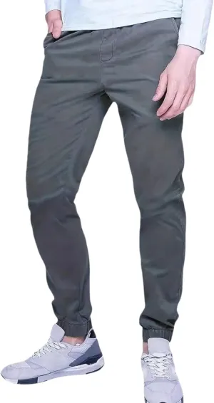 Casual Pants for Mens Cargo Fashion Overalls Slim Fit Lightweight Sweatpant Tether Leg Straight Comfy Fall Trousers