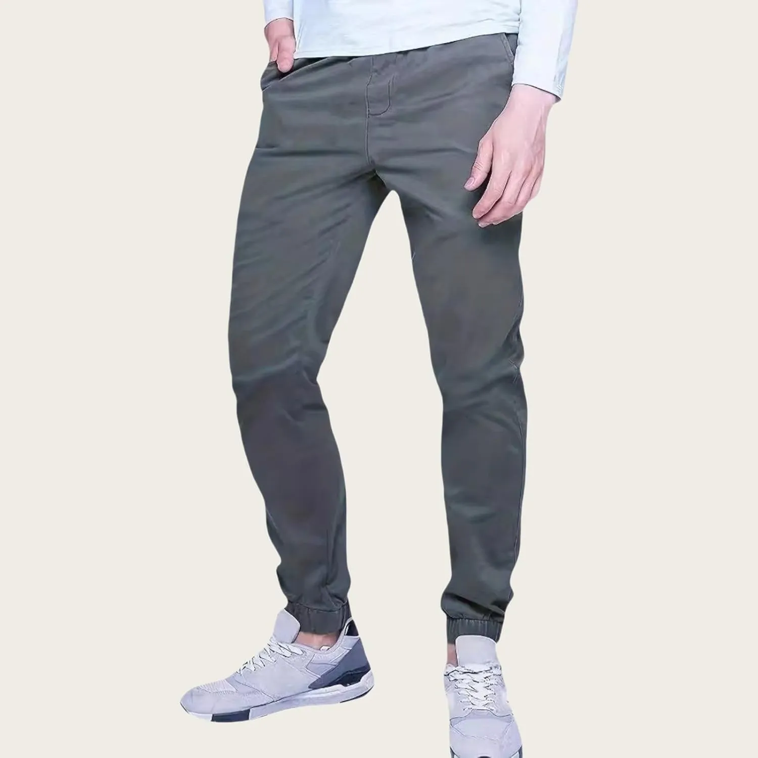 Casual Pants for Mens Cargo Fashion Overalls Slim Fit Lightweight Sweatpant Tether Leg Straight Comfy Fall Trousers