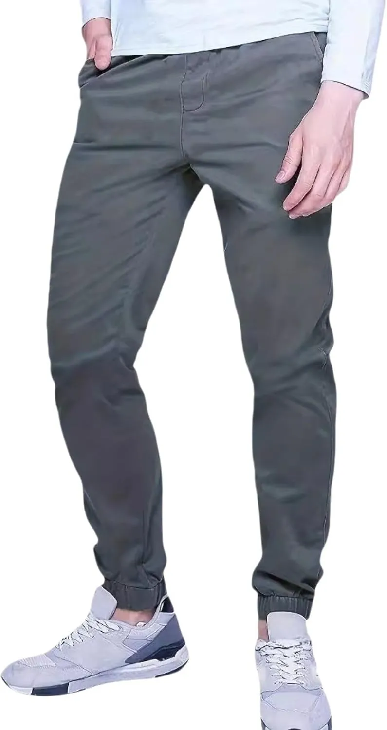 Casual Pants for Mens Cargo Fashion Overalls Slim Fit Lightweight Sweatpant Tether Leg Straight Comfy Fall Trousers