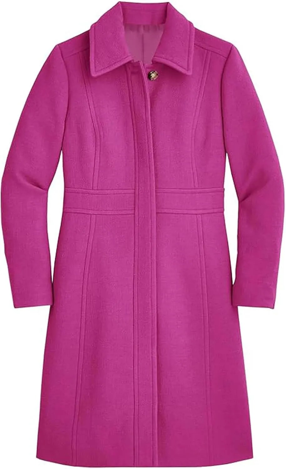 CHARTOU Women Wool Blend Pea Coat Jacket Winter Single Breasted Woolen Turndown Trench Coat Peacoat Overcoat