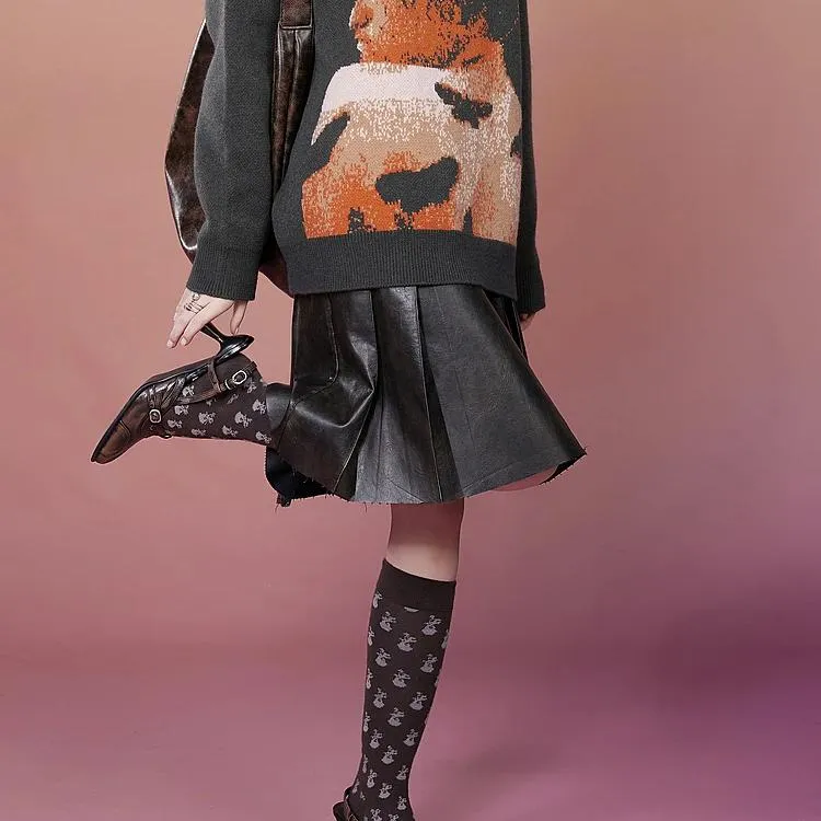 Chic Y2K PU Skirt for Women