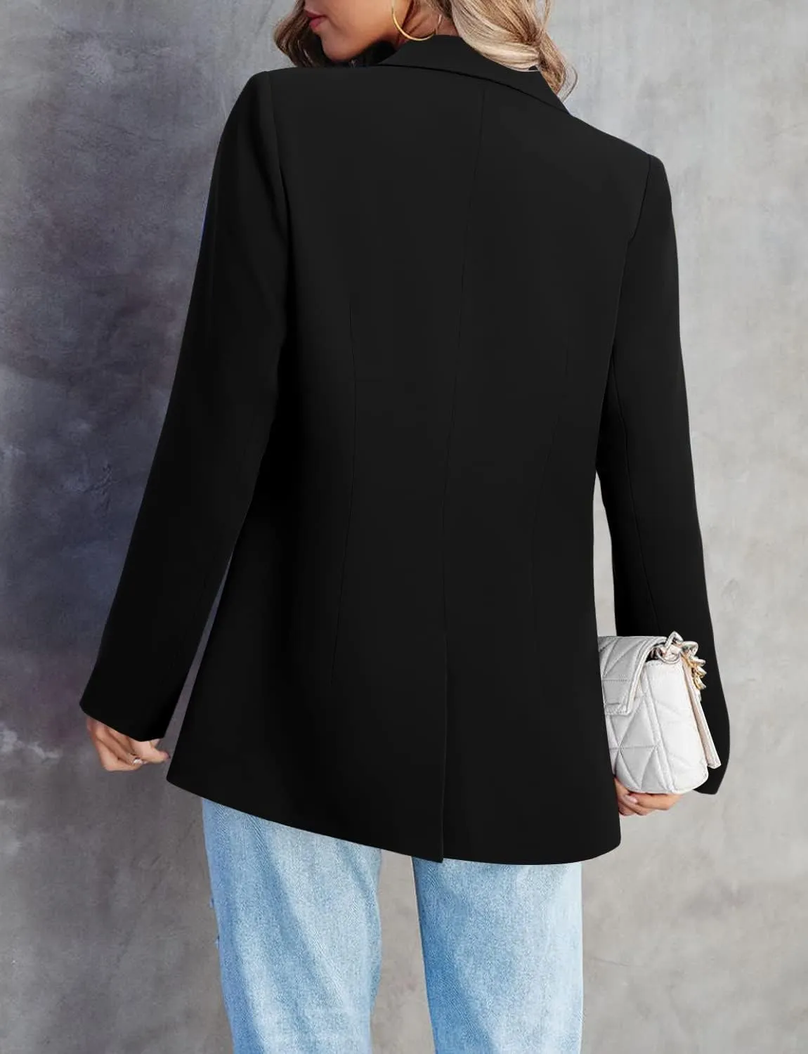 CHICZONE Womens Long Sleeve Casual Blazers Open Front Lapel Button Work Office Ladie's Suits Jackets