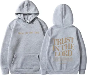 Christian Sweatshirts For Women Trust In The Lord Jesus Hoodies Faith Bible Verse Long Sleeve Oversized Hoodies