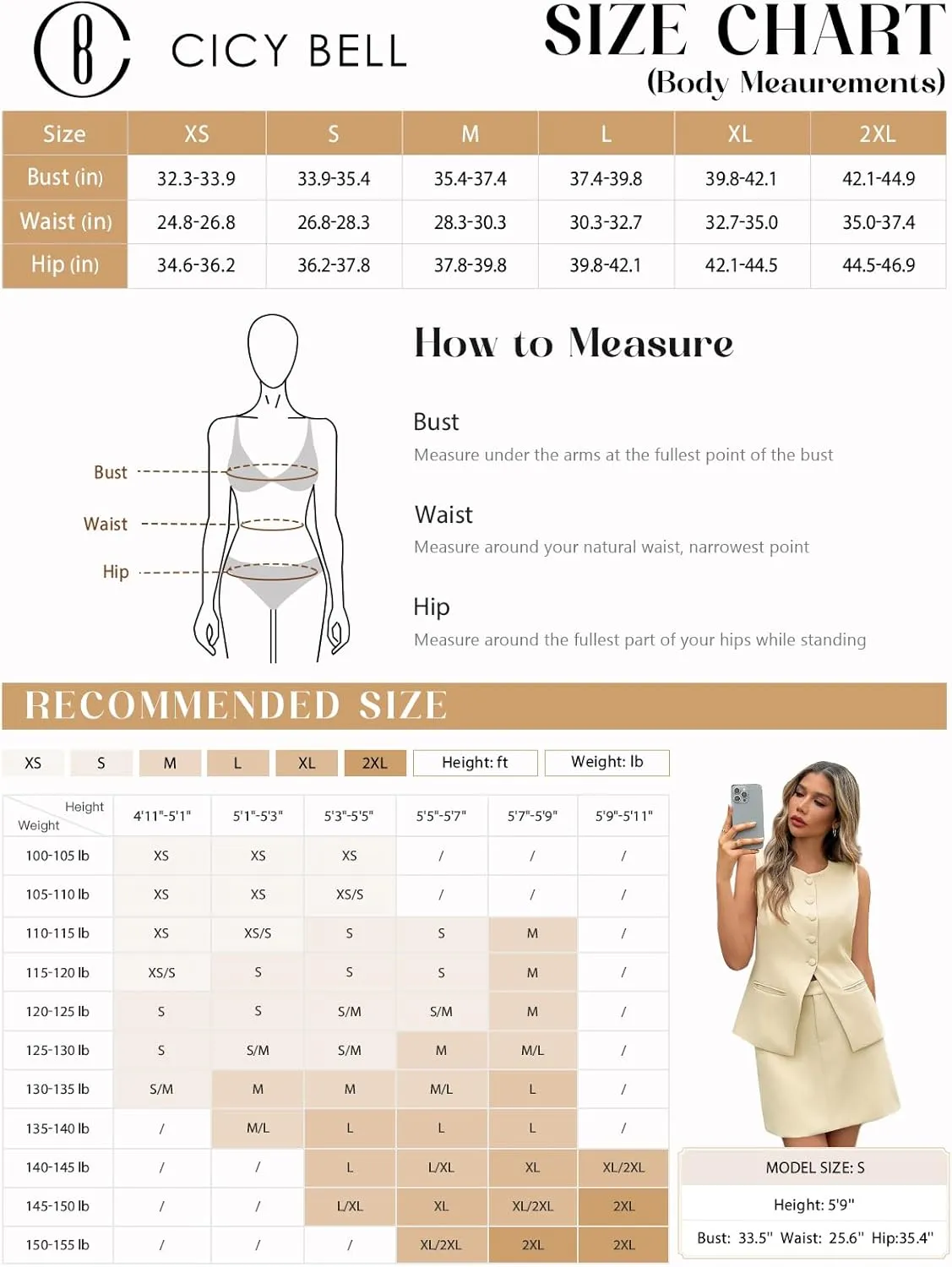 Cicy Bell Womens Summer 2 Piece Outfits Crew Neck Sleeveless Fitted Blazer Vest Matching Sets Work Mini Skirt Suit Sets