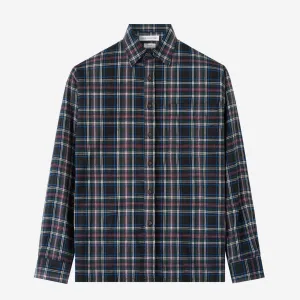 College Days Long Sleeve Plaid Shirt - Black