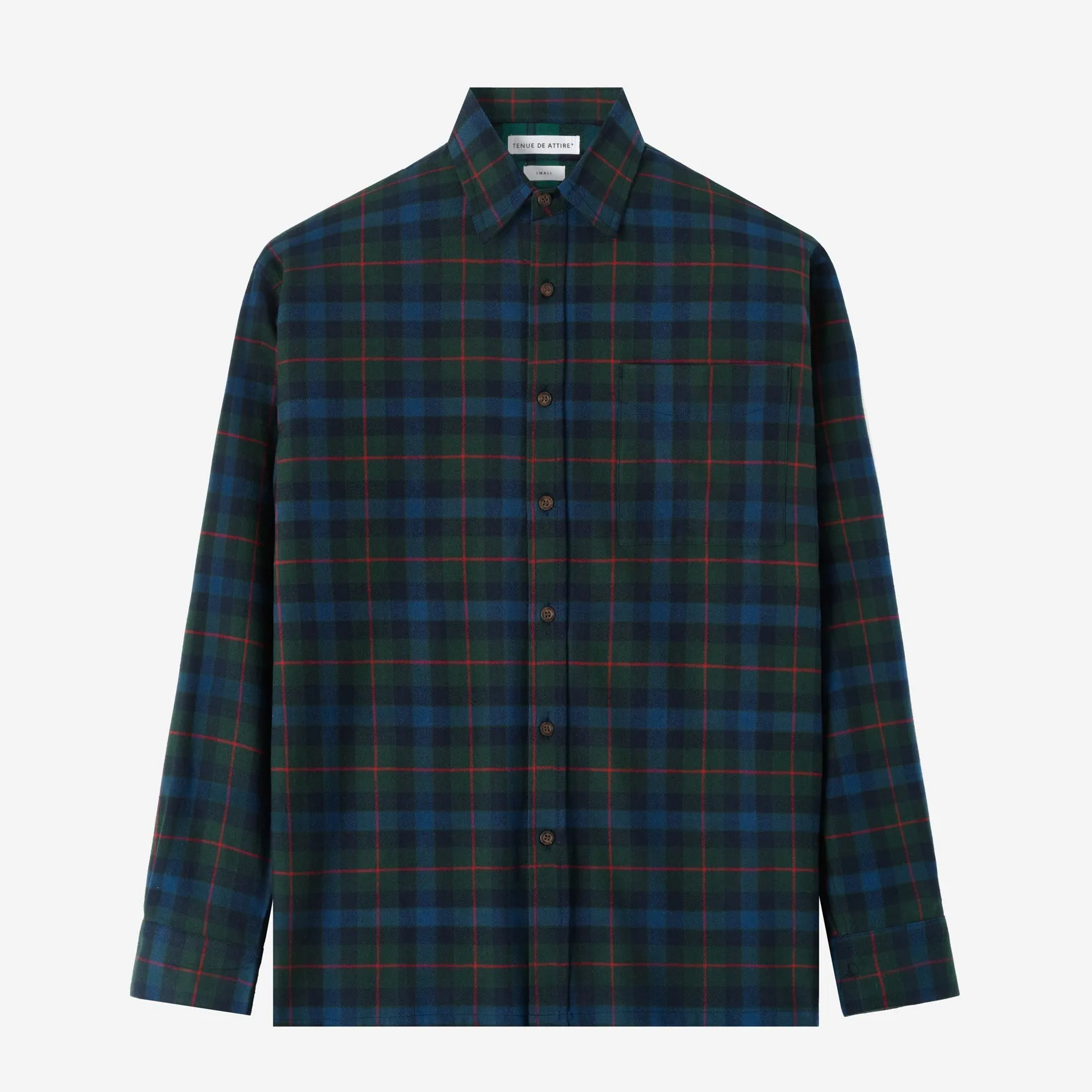 College Days Long Sleeve Plaid Shirt - Blue Green