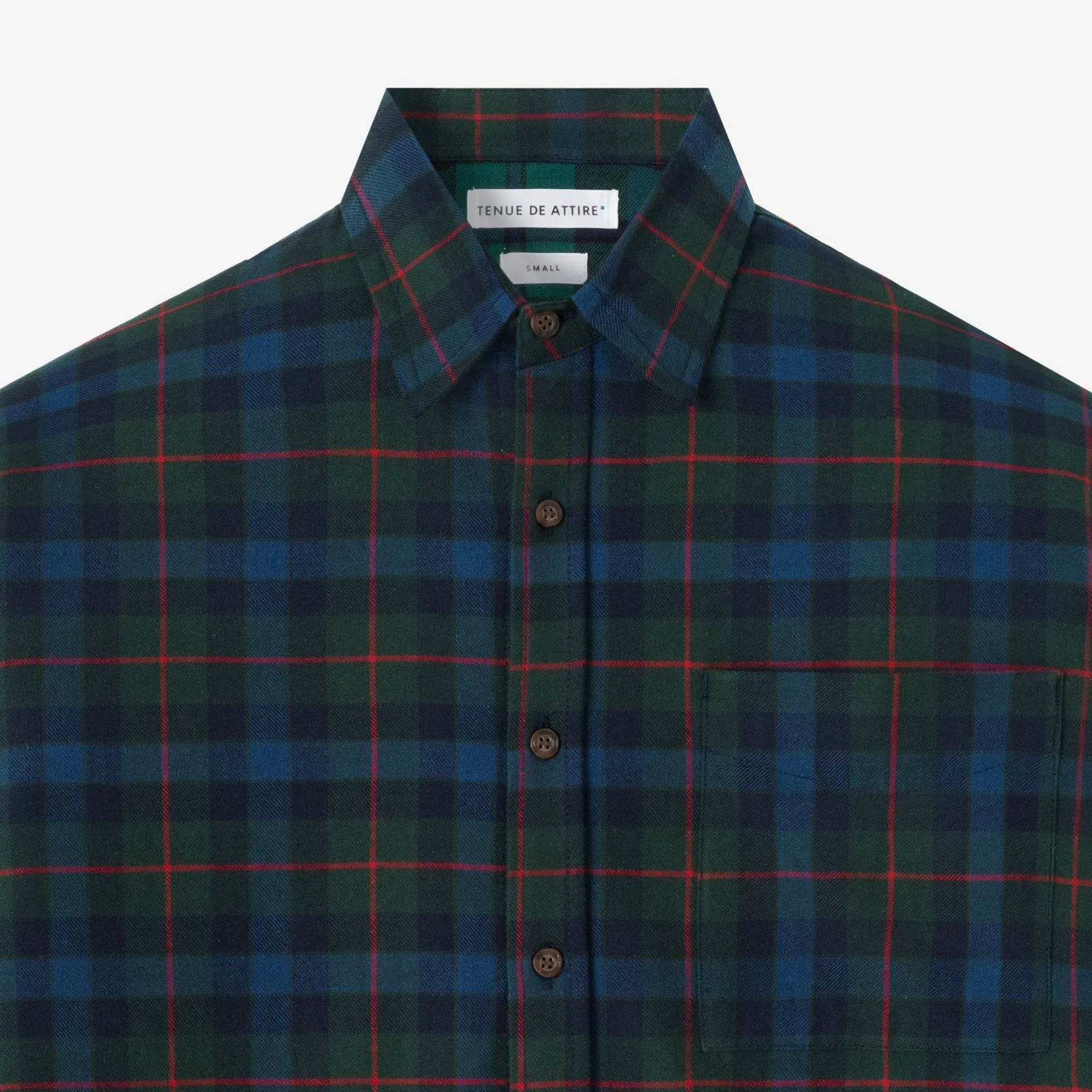 College Days Long Sleeve Plaid Shirt - Blue Green