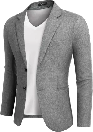 COOFANDY Men's Blazer Casual Slim Fit Sport Coats Two Button Lightweight Suit Jacket