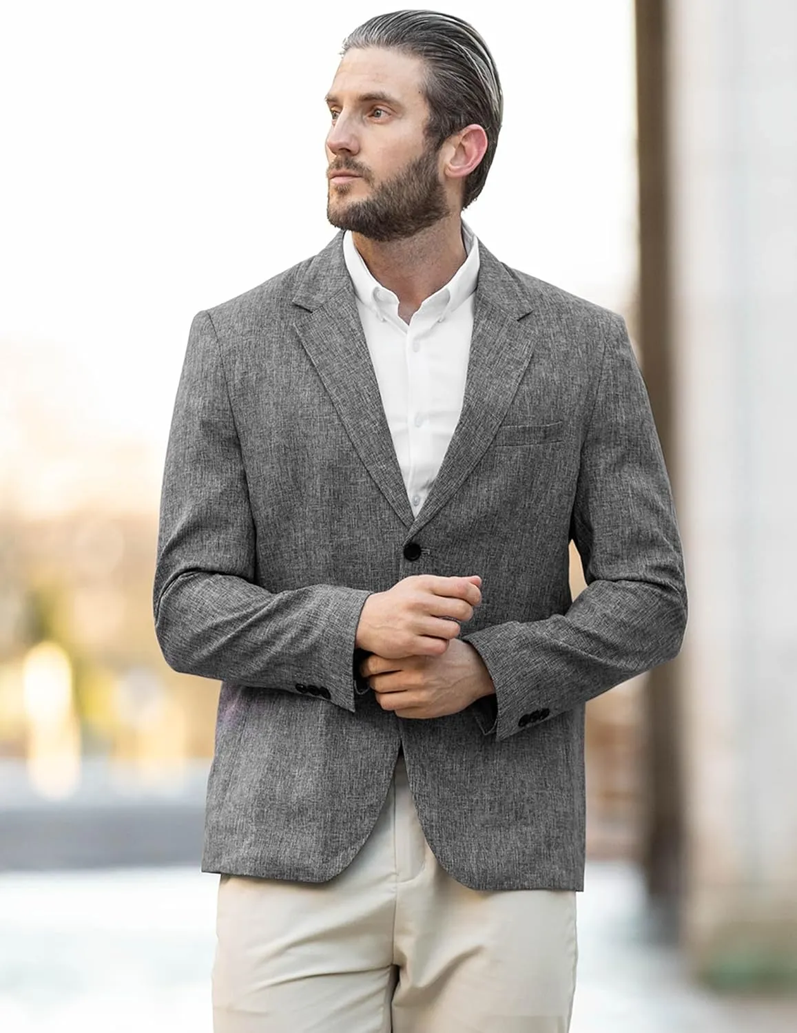 COOFANDY Men's Blazer Casual Slim Fit Sport Coats Two Button Lightweight Suit Jacket
