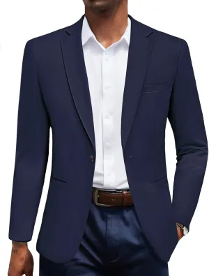 COOFANDY Men's Casual Blazer Jacket One Button Suit Jackets Lightweight Knit Sport Coat