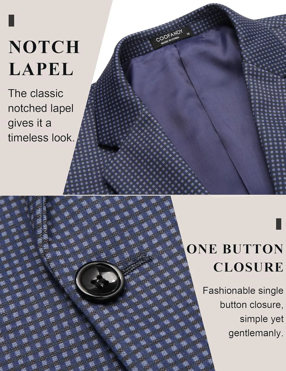 COOFANDY Men's Casual Blazer Jacket One Button Suit Jackets Lightweight Knit Sport Coat