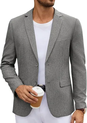 COOFANDY Men's Casual Blazer Lightweight Unlined Sport Coat Regular Fit Two Button Suit Jacket