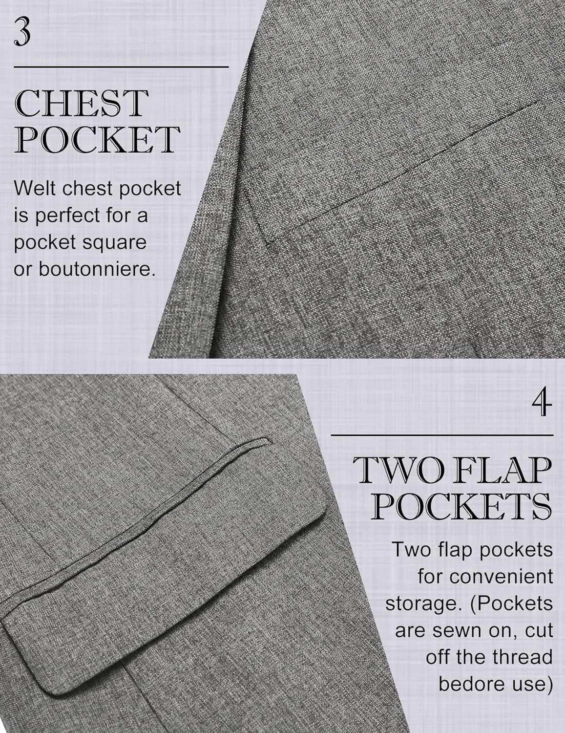 COOFANDY Men's Casual Blazer Lightweight Unlined Sport Coat Regular Fit Two Button Suit Jacket