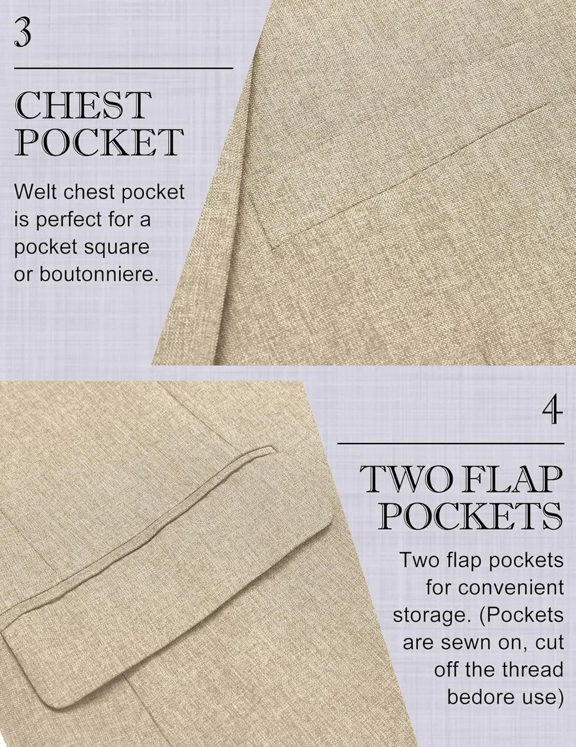 COOFANDY Men's Casual Blazer Lightweight Unlined Sport Coat Regular Fit Two Button Suit Jacket