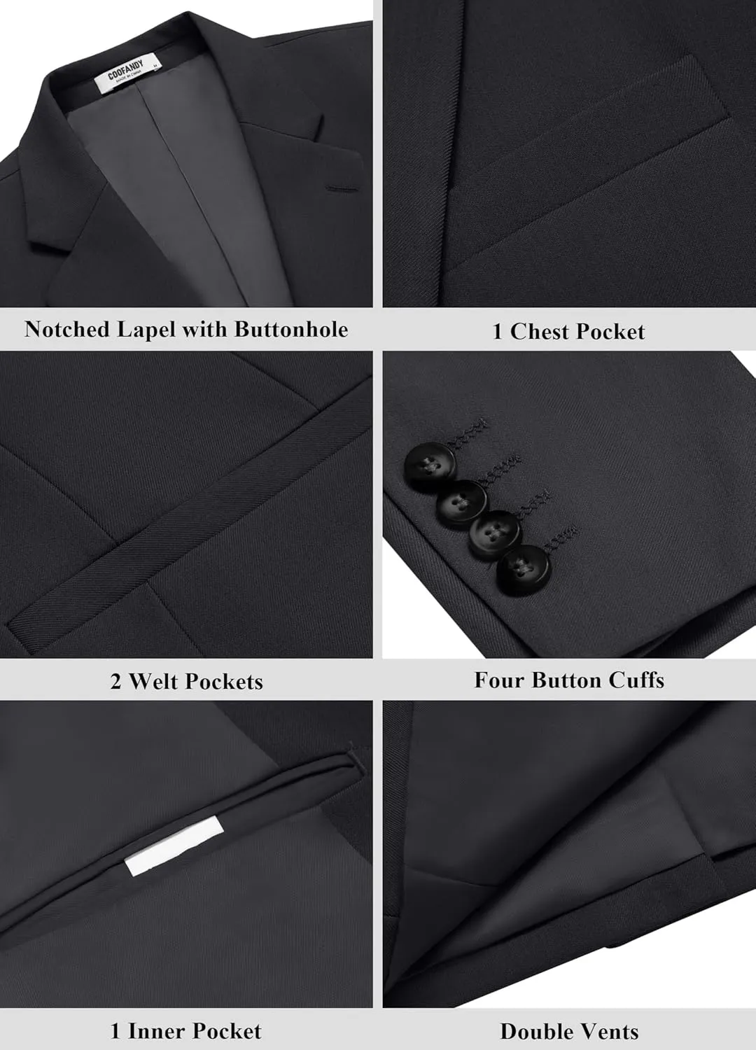 COOFANDY Men's Casual Blazer Regular Fit Lightweight Two Button Sport Coat Suit Jacket