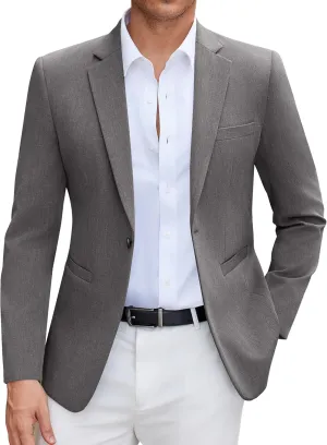 COOFANDY Mens Casual Blazer Slim Fit Suit Jacket Lightweight One Button Business Sport Coats