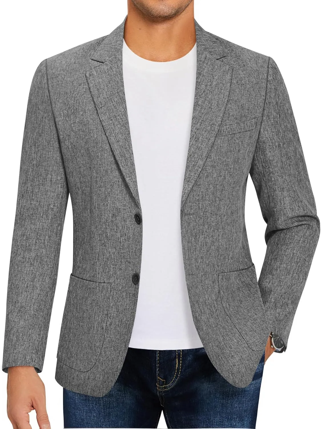 COOFANDY Mens Casual Blazer Sport Coat Lightweight Two Button Business Suit Jackets